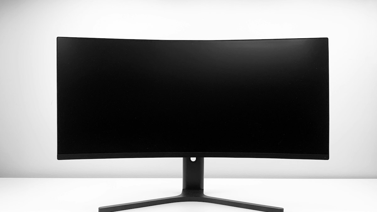 A computer monitor and keyboard