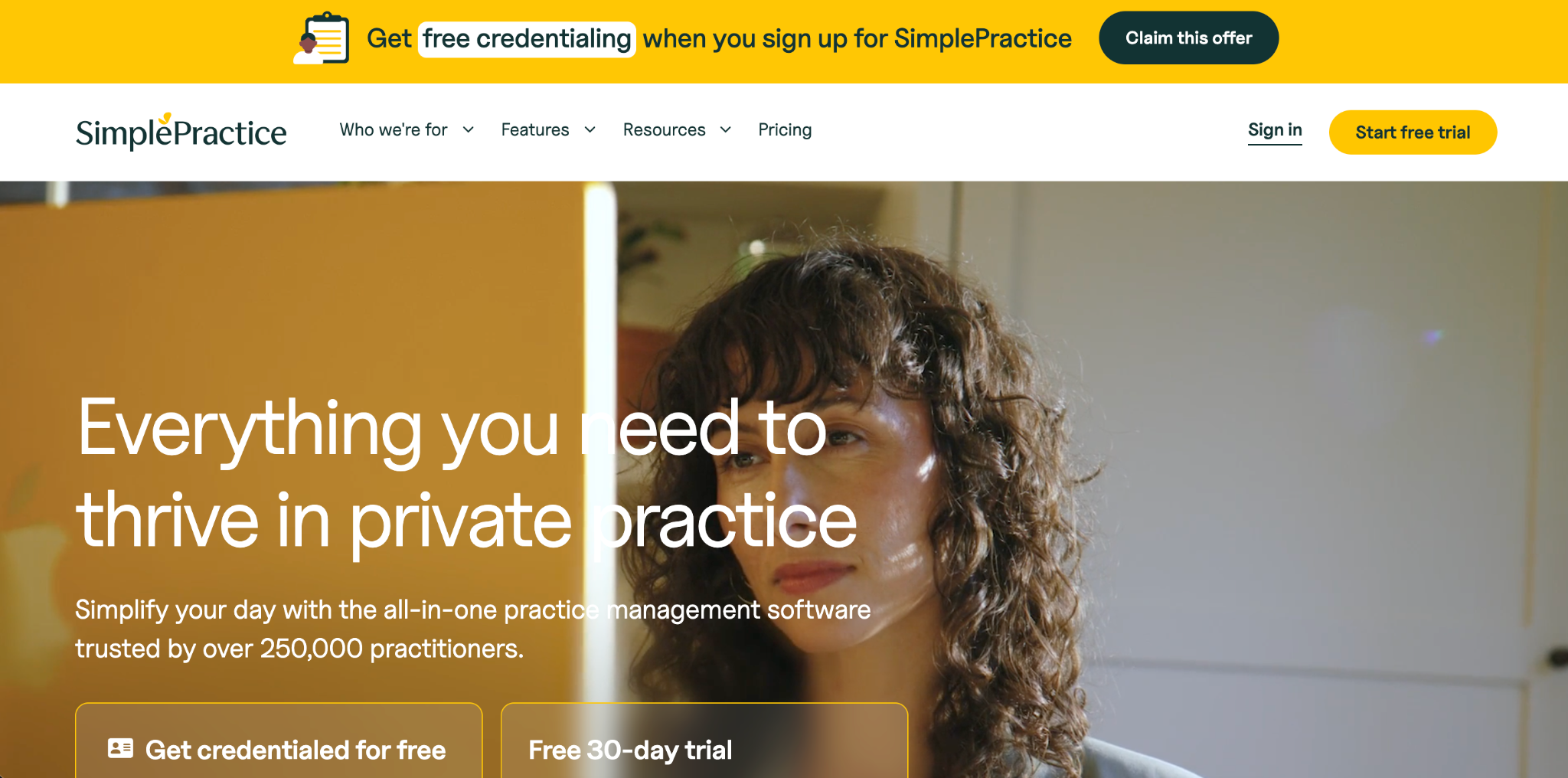 SimplePractice mental health EHR software