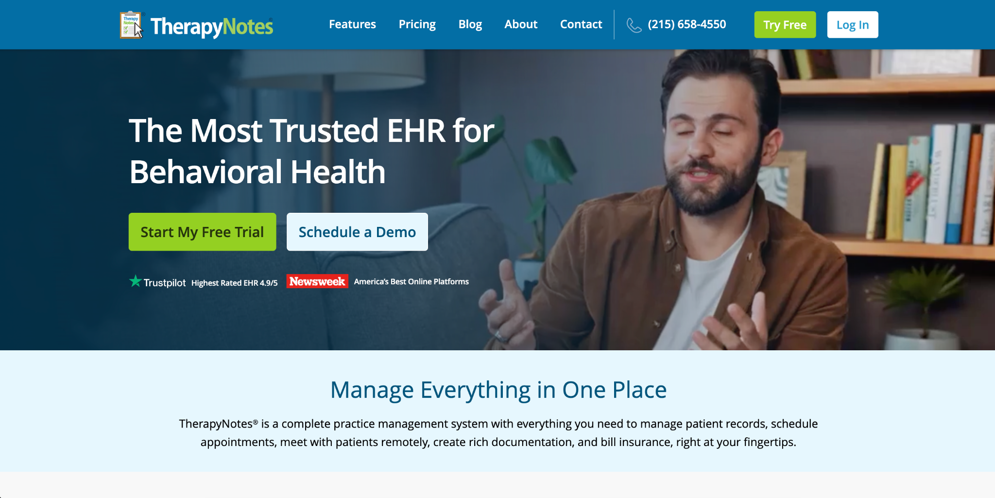 TherapyNotes mental health EHR software