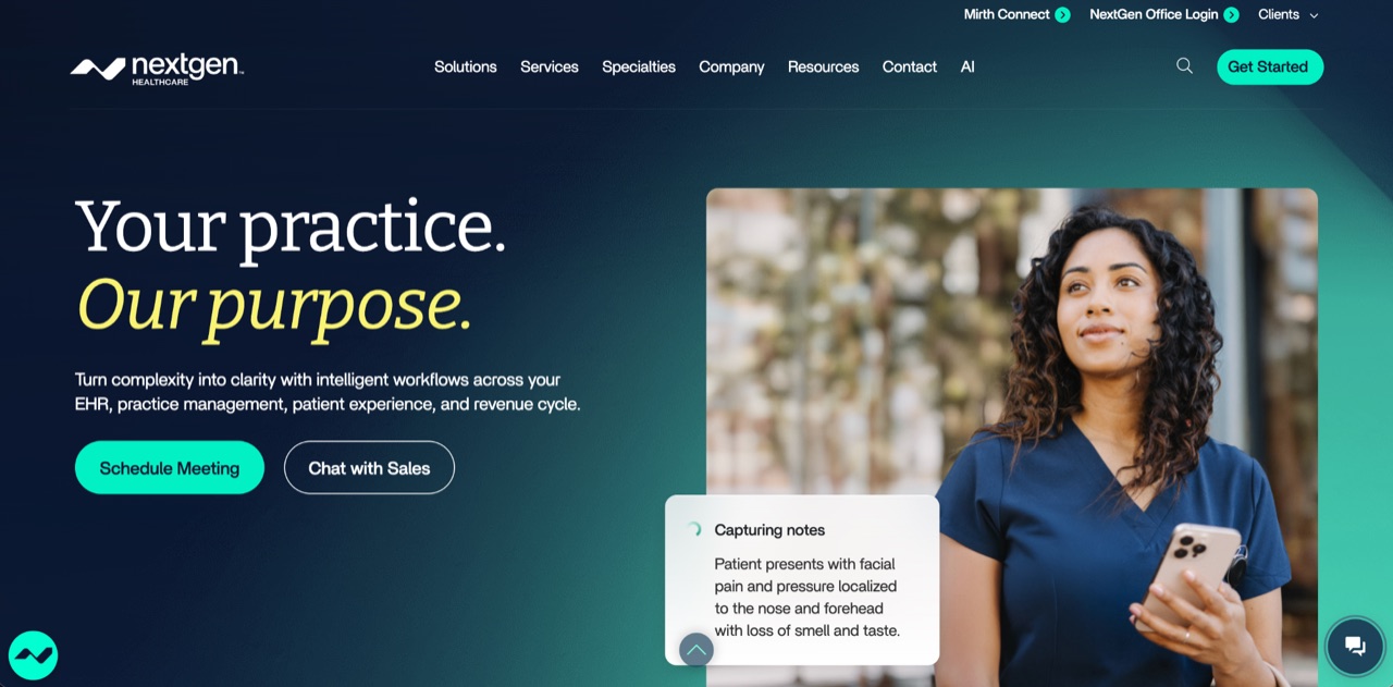 NextGen Healthcare practice management software