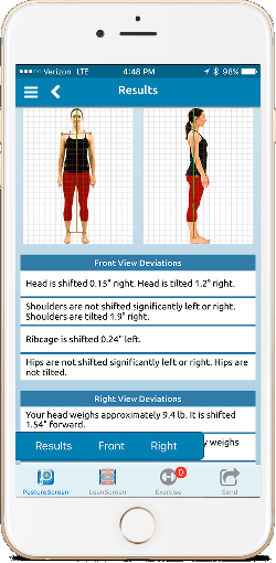 Posture Screen Mobile is fully integrated into Genesis Chiropractic Software.